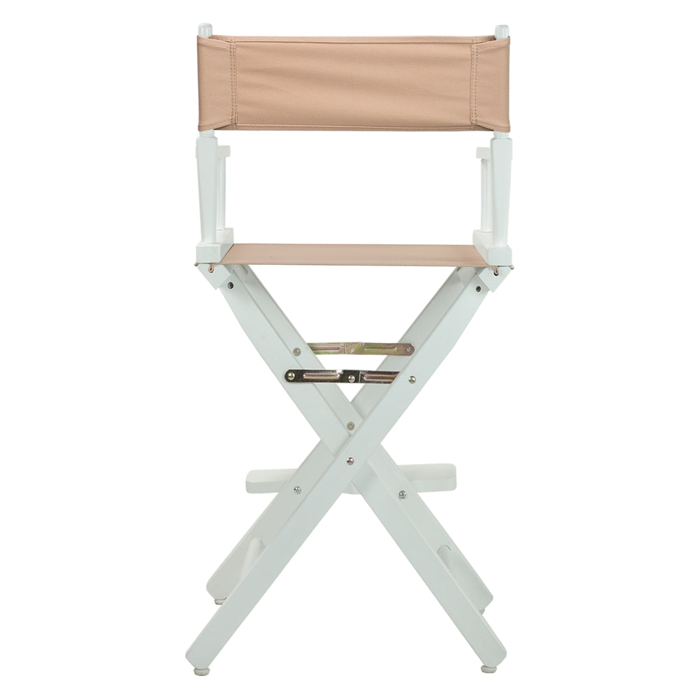 30'' Director's Chair White Frame-Tan Canvas - Casual Home