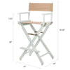 30'' Director's Chair White Frame-Tan Canvas - Casual Home