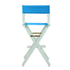 30'' Director's Chair White Frame-Turquoise Canvas - Casual Home