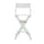 30'' Director's Chair White Frame-White Canvas - Casual Home