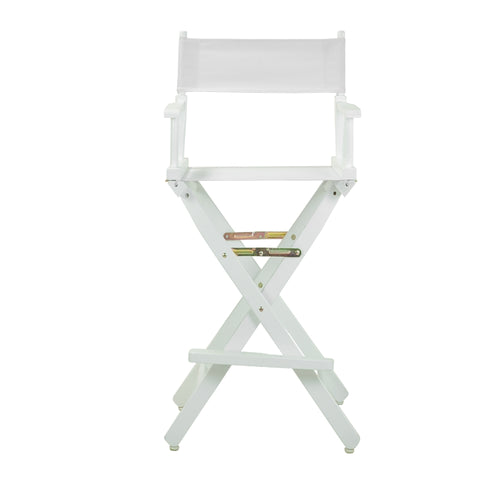 30'' Director's Chair White Frame-White Canvas - Casual Home