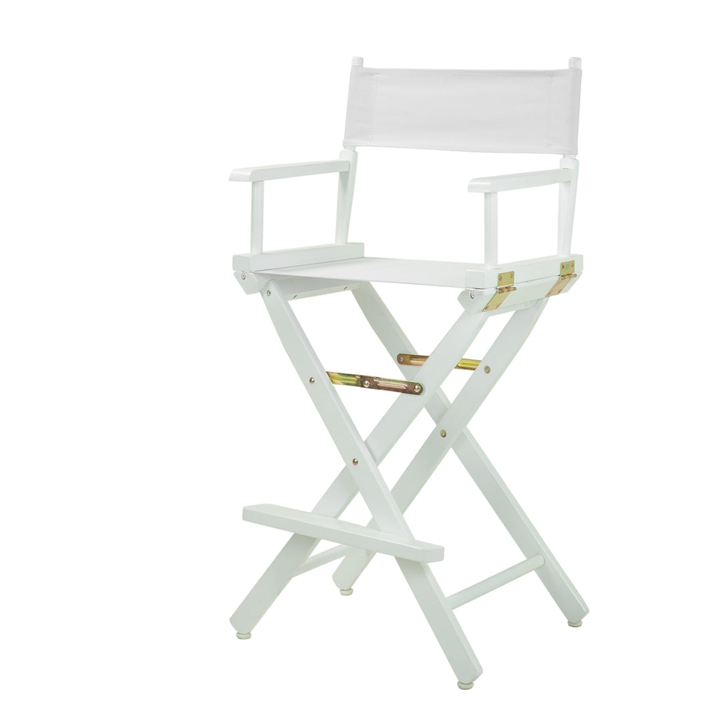 30'' Director's Chair White Frame-White Canvas - Casual Home