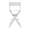 30'' Director's Chair White Frame-White Canvas - Casual Home