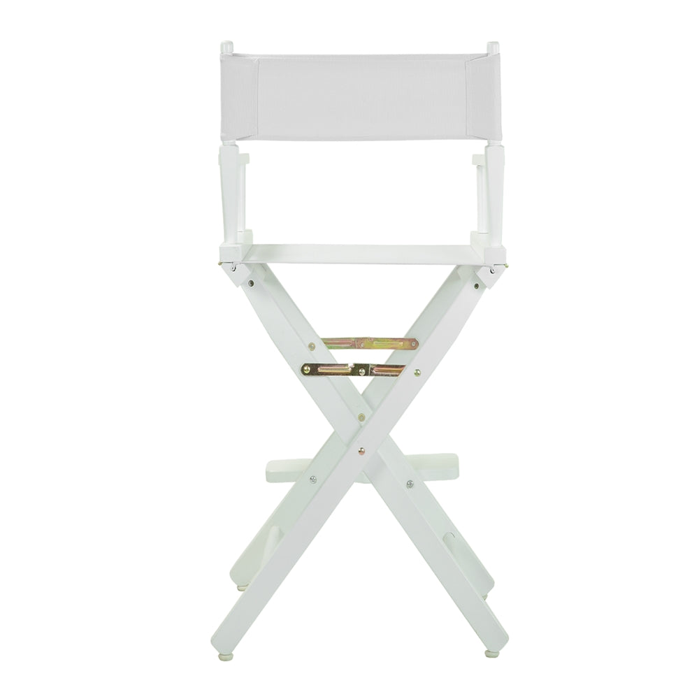 30'' Director's Chair White Frame-White Canvas - Casual Home