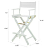30'' Director's Chair White Frame-White Canvas - Casual Home