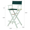 30'' Director's Chair White Frame-Hunter Green Canvas - Casual Home