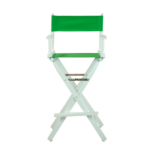 30'' Director's Chair White Frame-Green Canvas - Casual Home