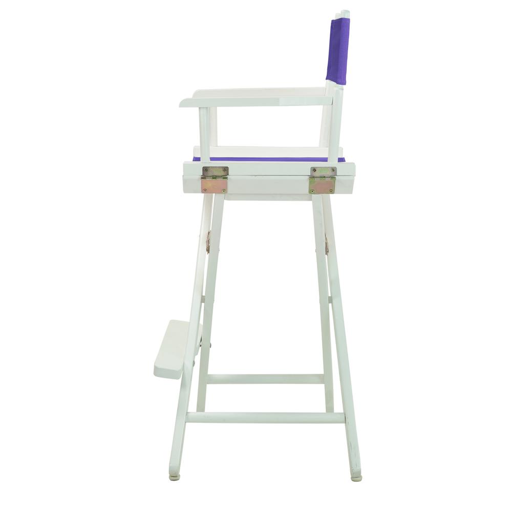 30'' Director's Chair White Frame-Purple Canvas - Casual Home
