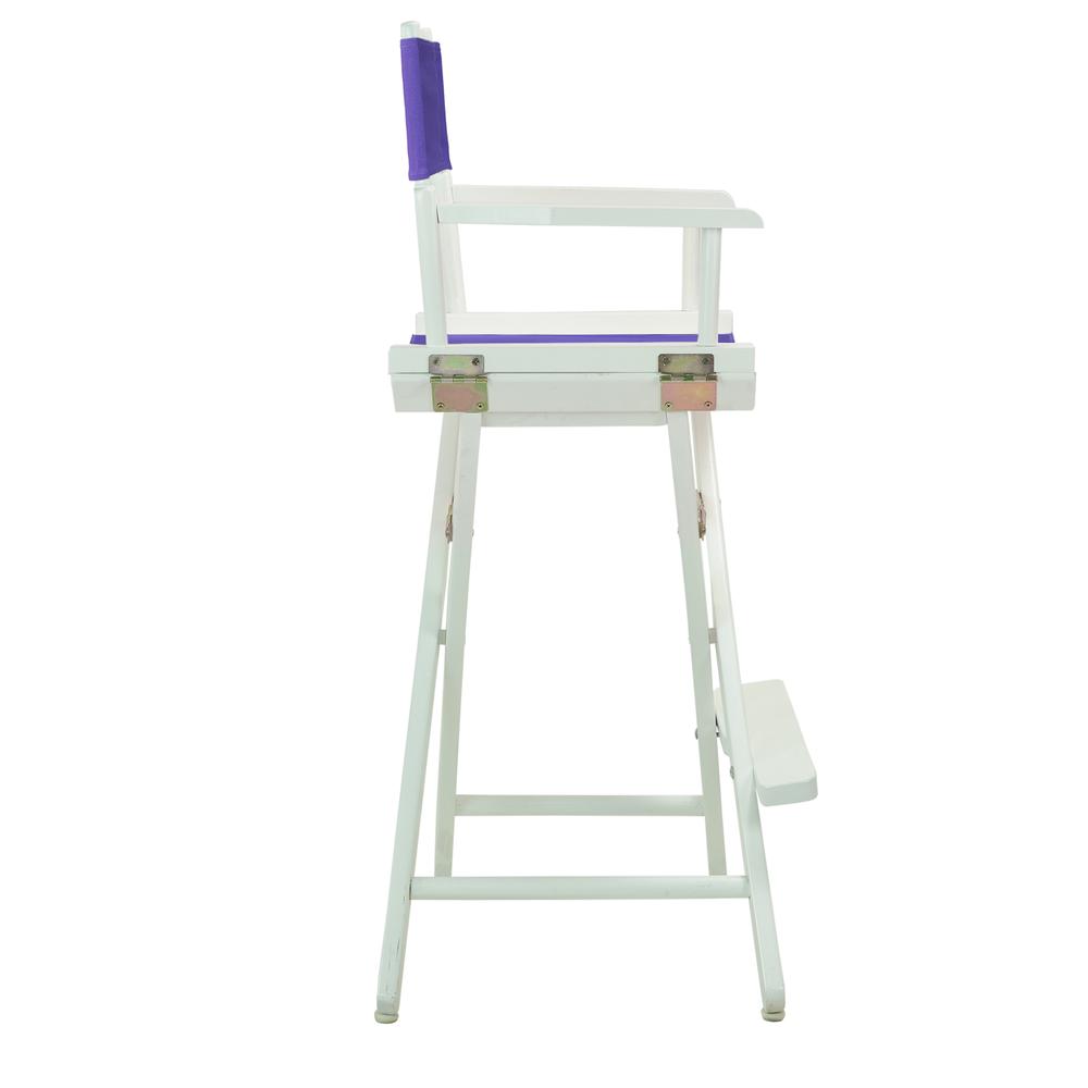 30'' Director's Chair White Frame-Purple Canvas - Casual Home