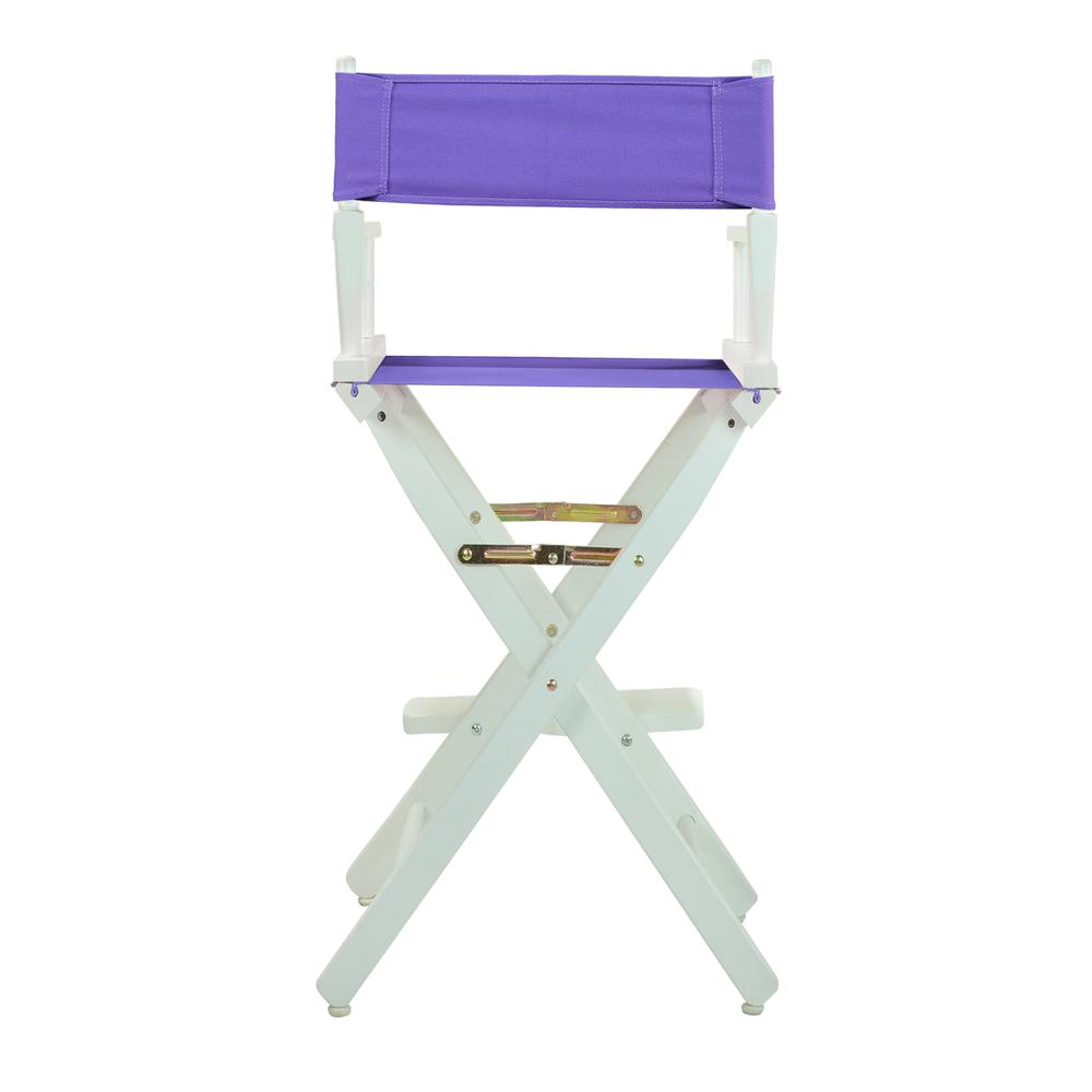 30'' Director's Chair White Frame-Purple Canvas - Casual Home