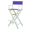 30'' Director's Chair White Frame-Purple Canvas - Casual Home