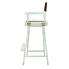 30'' Director's Chair White Frame-Brown Canvas - Casual Home
