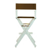 30'' Director's Chair White Frame-Brown Canvas - Casual Home