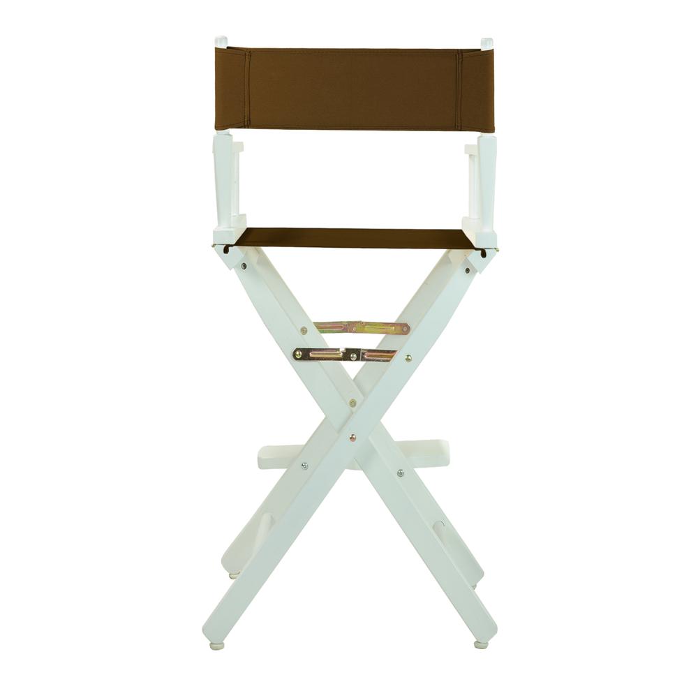 30'' Director's Chair White Frame-Brown Canvas - Casual Home