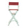 30'' Director's Chair White Frame-Burgundy Canvas - Casual Home