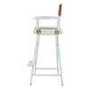 30'' Director's Chair White Frame-Burgundy Canvas - Casual Home