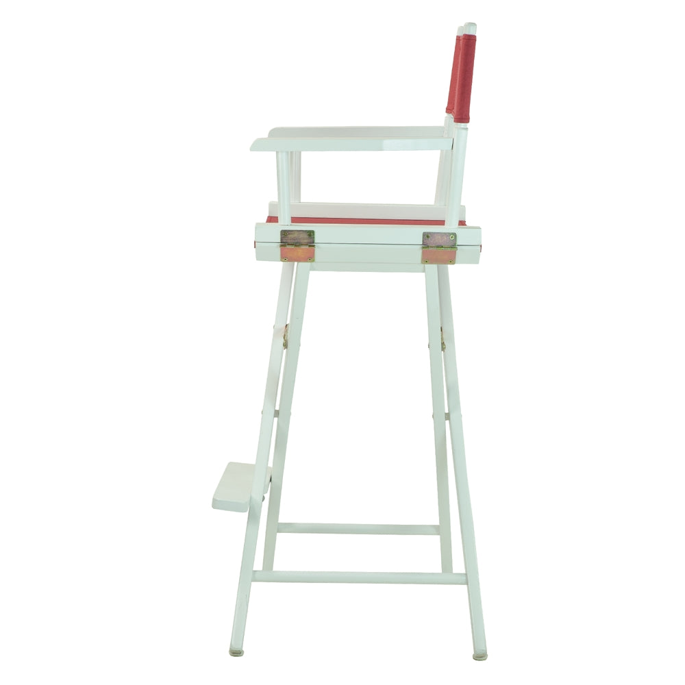 30'' Director's Chair White Frame-Burgundy Canvas - Casual Home