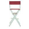 30'' Director's Chair White Frame-Burgundy Canvas - Casual Home