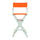 30'' Director's Chair White Frame-Tangerine Canvas - Casual Home
