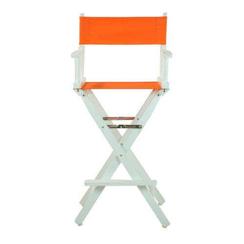 30'' Director's Chair White Frame-Tangerine Canvas - Casual Home