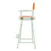30'' Director's Chair White Frame-Tangerine Canvas - Casual Home