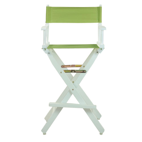 30'' Director's Chair White Frame-Lime Green Canvas - Casual Home