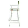 30'' Director's Chair White Frame-Lime Green Canvas - Casual Home
