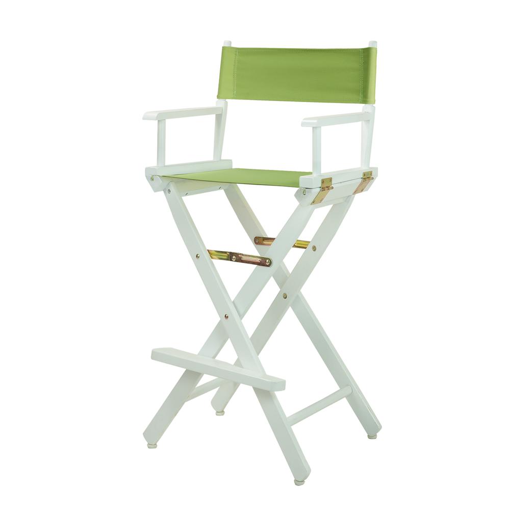 30'' Director's Chair White Frame-Lime Green Canvas - Casual Home