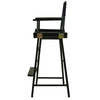 30'' Director's Chair Black Frame-Navy Blue Canvas - Casual Home