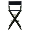 30'' Director's Chair Black Frame-Navy Blue Canvas - Casual Home