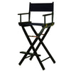 30'' Director's Chair Black Frame-Navy Blue Canvas - Casual Home