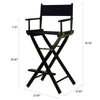 30'' Director's Chair Black Frame-Navy Blue Canvas - Casual Home