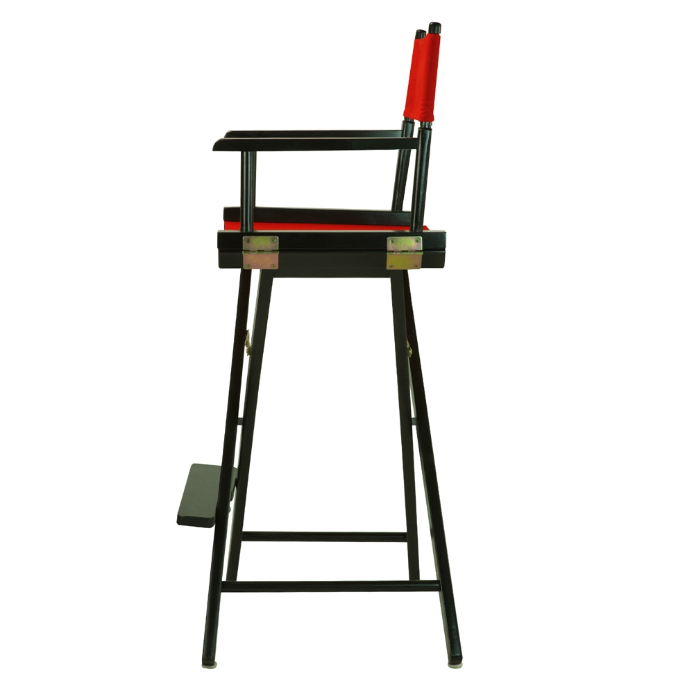 30'' Director's Chair Black Frame-Red Canvas - Casual Home