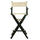 30'' Director's Chair Black Frame-Natural/Wheat Canvas - Casual Home