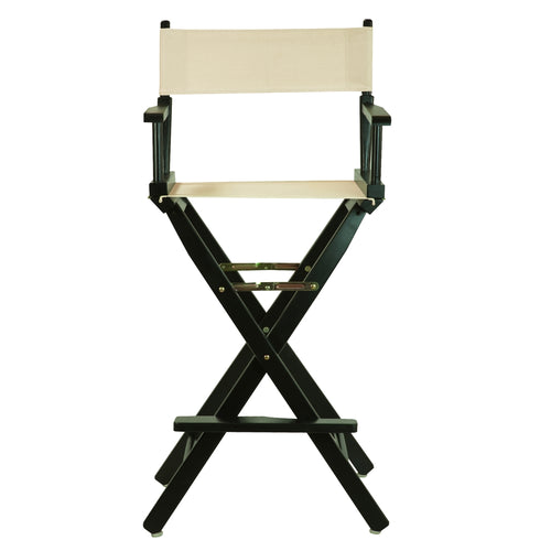 30'' Director's Chair Black Frame-Natural/Wheat Canvas - Casual Home