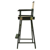 30'' Director's Chair Black Frame-Natural/Wheat Canvas - Casual Home