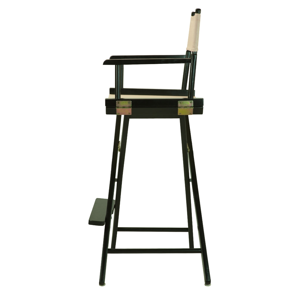 30'' Director's Chair Black Frame-Natural/Wheat Canvas - Casual Home