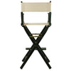 30'' Director's Chair Black Frame-Natural/Wheat Canvas - Casual Home