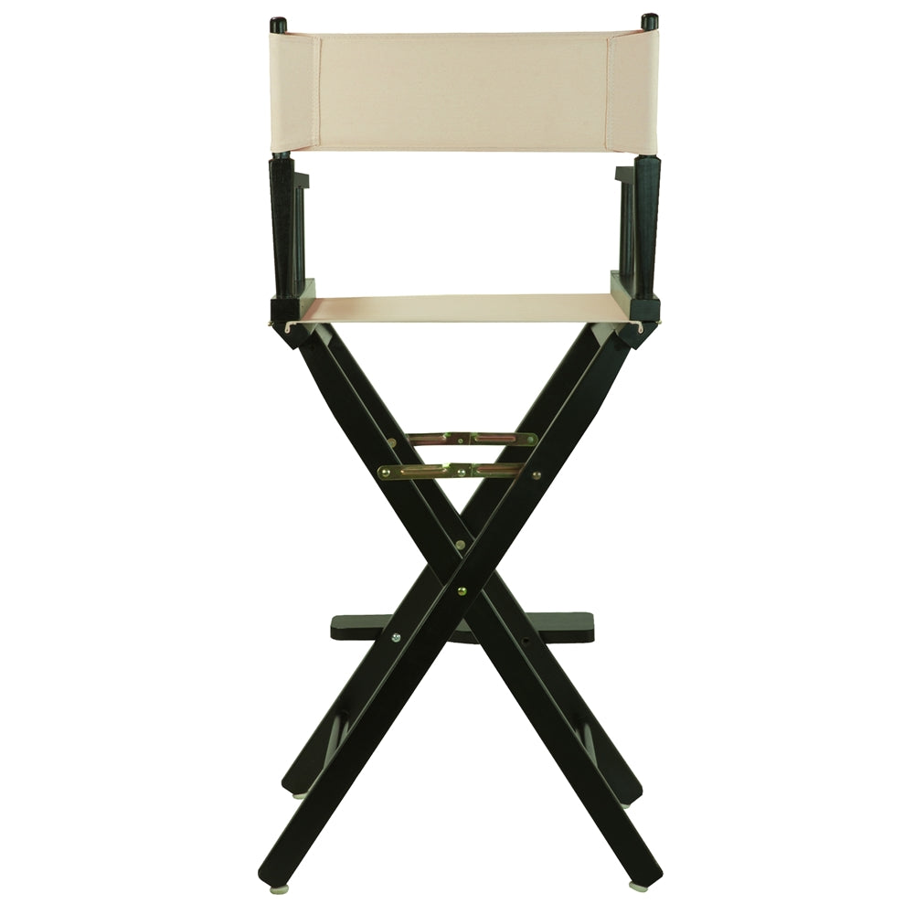 30'' Director's Chair Black Frame-Natural/Wheat Canvas - Casual Home