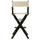 30'' Director's Chair Black Frame-Natural/Wheat Canvas - Casual Home