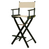 30'' Director's Chair Black Frame-Natural/Wheat Canvas - Casual Home