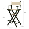 30'' Director's Chair Black Frame-Natural/Wheat Canvas - Casual Home