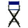30'' Director's Chair Black Frame-Royal Blue Canvas - Casual Home