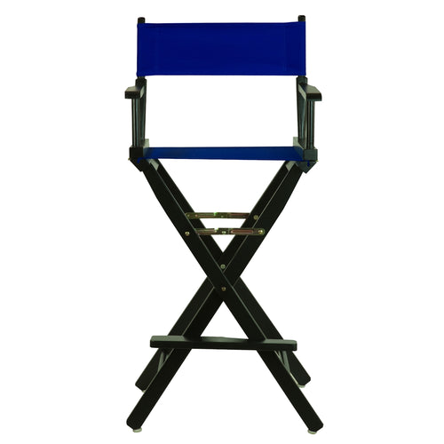30'' Director's Chair Black Frame-Royal Blue Canvas - Casual Home