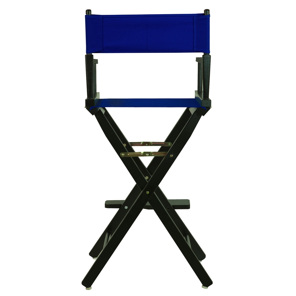 30'' Director's Chair Black Frame-Royal Blue Canvas - Casual Home
