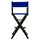 30'' Director's Chair Black Frame-Royal Blue Canvas - Casual Home