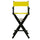 30'' Director's Chair Black Frame-Yellow Canvas - Casual Home