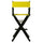 30'' Director's Chair Black Frame-Yellow Canvas - Casual Home