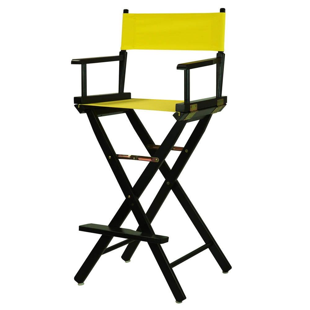 30'' Director's Chair Black Frame-Yellow Canvas - Casual Home