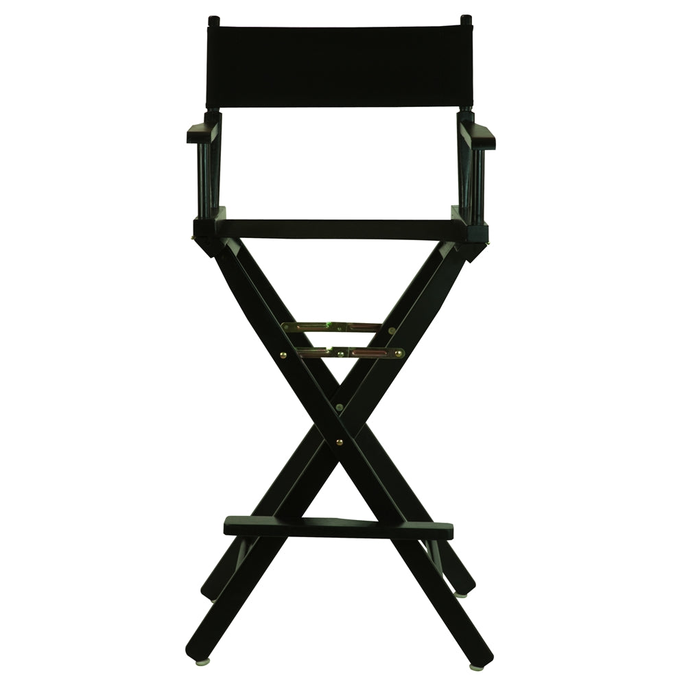 30'' Director's Chair Black Frame-Black Canvas - Casual Home